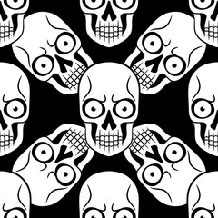 Tattoo Skull Seamless Pattern