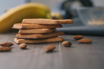Home rustic biscuits with almonds