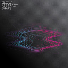 Abstract tangled threads shape