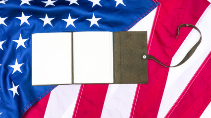 Leather note on US Flag