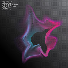 Abstract glow plasma shape