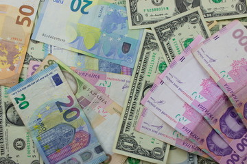 Background with worlds money