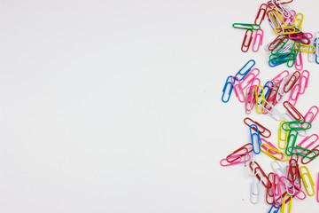 Paper clips. Office concept. Empty place