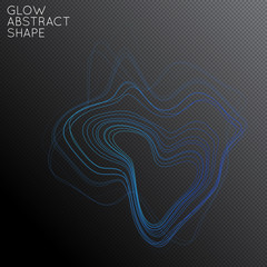 Abstract tangled threads shape