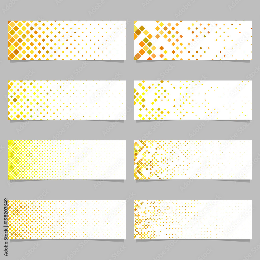 Poster geometric diagonal square pattern banner template background set