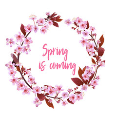 wreath of cherry blossoms
