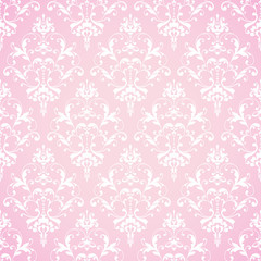 Seamless damask pattern. Ornamental lace background with pattern.