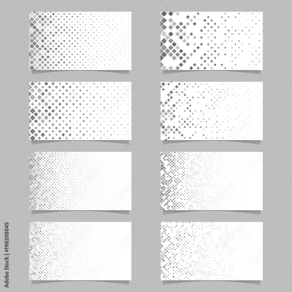 Poster abstract rounded square mosaic pattern card template set