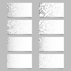 Abstract rounded square mosaic pattern card template set