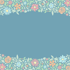 Elegant background with flowers in retro style. Mother's Day, Woman's Day and Valentine's Day. Vector.