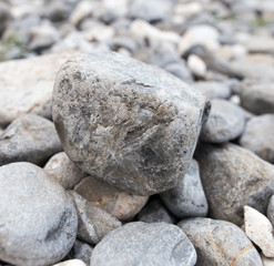 Large rocks in the mountains as a background