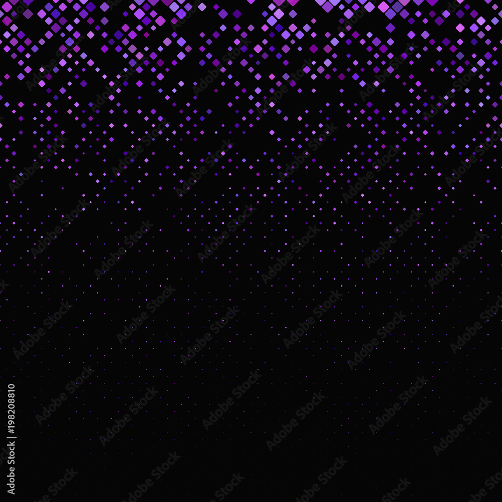 Poster color abstract rounded square pattern - vector tiled mosaic background design