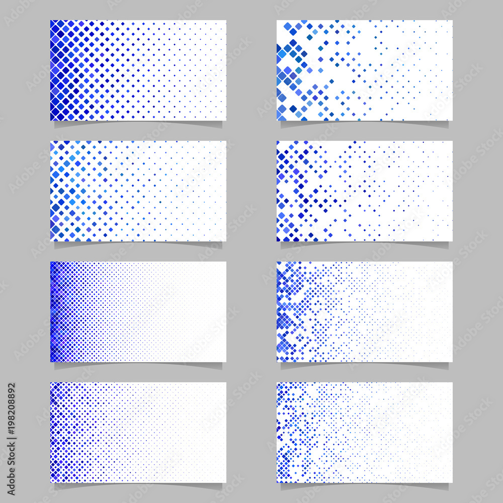Poster abstract geometrical rounded square mosaic pattern card background template set