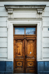 Doorfront  in Prague Czech Republic