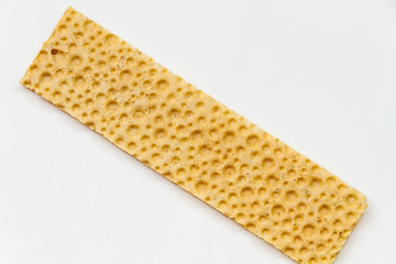 crispy bread isolated on white