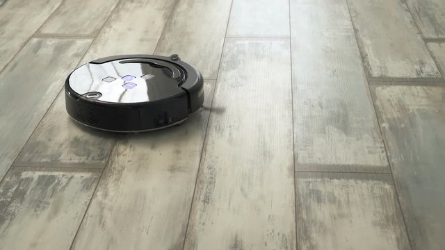 Robot Vacuum On The Floor