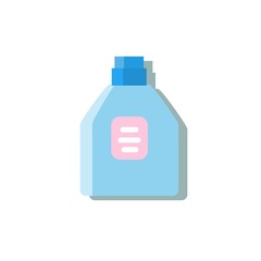 plastic bottle of detergent. Stock flat vector illustration.