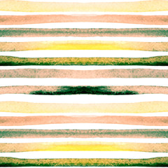 Watercolor Stripes Seamless Pattern.