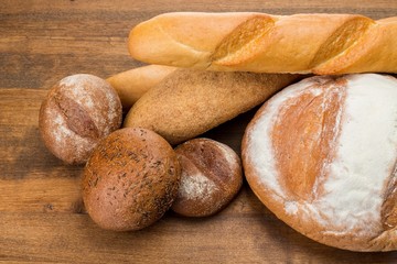 Assorted products breads and Bagels