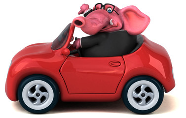 Fun elephant - 3D Illustration