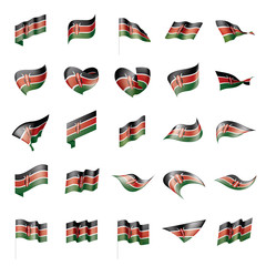 Kenya flag, vector illustration