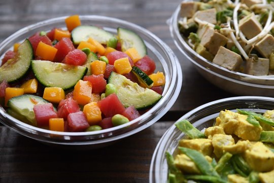Cucumber and diced vegetable salad