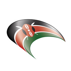 Kenya flag, vector illustration