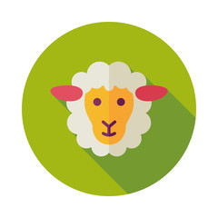 Sheep vector icon. Animal head