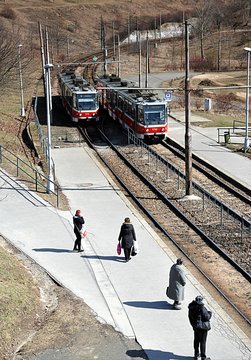 people and tramways