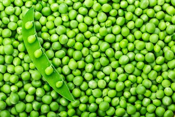 Green fresh peas