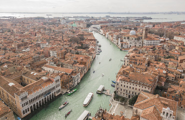 Obraz premium Aerial view of Venice and its Grand canal