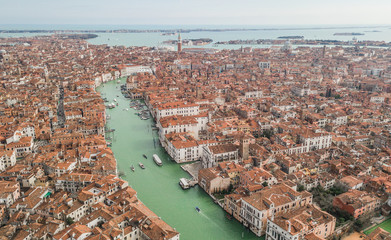 Aerial view of Venice and its Grand canal