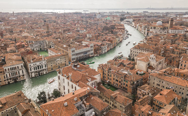 Obraz premium Aerial view of Venice and its Grand canal