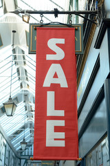 Sale sign outside shop