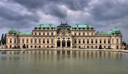 Facade of of Belvedere Palace in Vienna, Austria