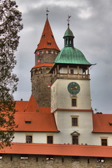 Scenic view of Bouzov castle