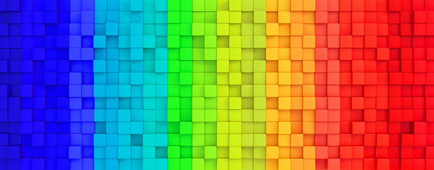 Rainbow panorama od cubes