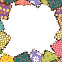 frame with patchwork 