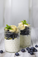 Yogurt with Blueberries & Banana