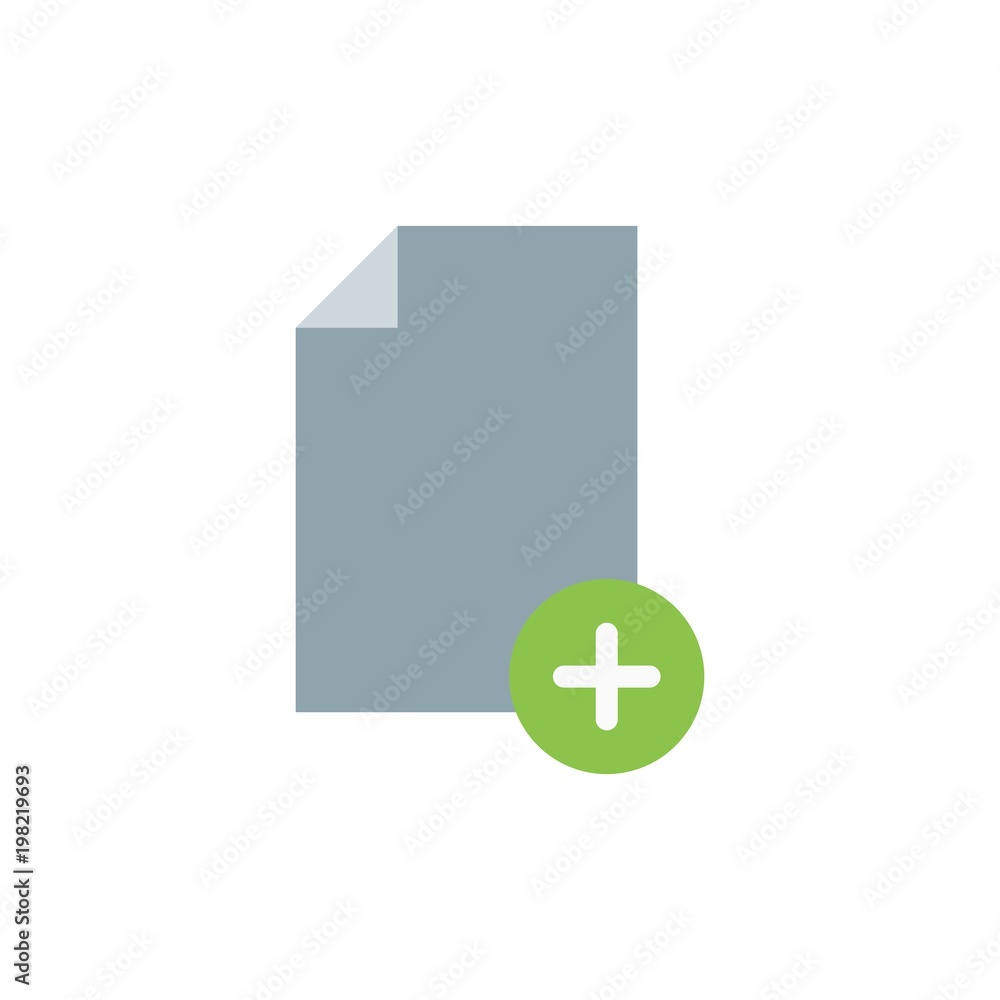 Aufkleber add new file flat vector icon. modern simple isolated sign. pixel perfect vector illustration for lo