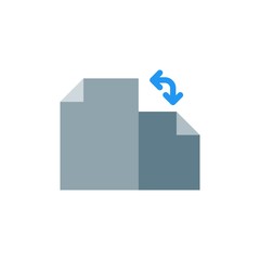 rotate file flat vector icon. Modern simple isolated sign. Pixel perfect vector  illustration for logo, website, mobile app and other designs