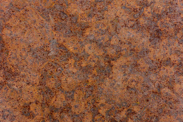 Wonderful brown background of rusty metal plate with corrosion