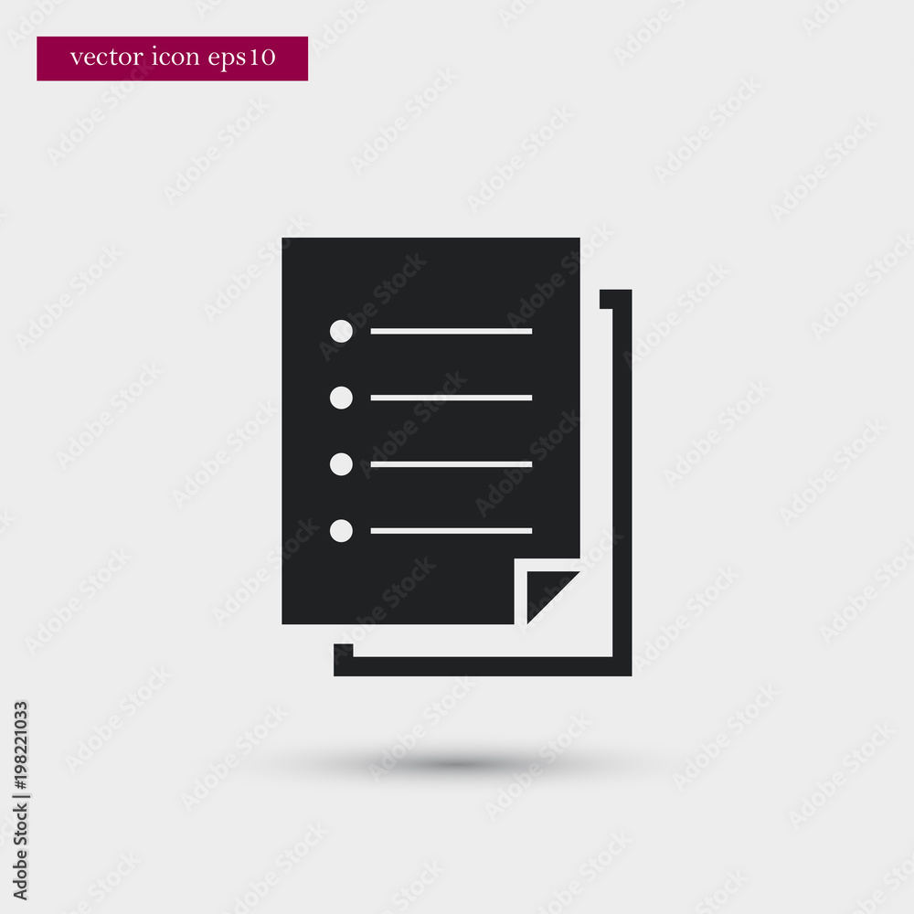 Poster document icon. simple hr element illustration. office symbol design from business collection. can be