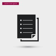 Document icon. Simple HR element illustration. Office symbol design from business collection. Can be used in web and mobile.