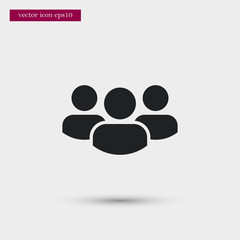 Teamwork icon. Simple HR element illustration. Office symbol design from business collection. Can be used in web and mobile.