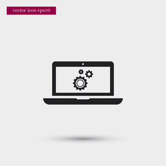 Laptop icon. Simple technology element illustration. Office symbol design from business collection. Can be used in web and mobile.