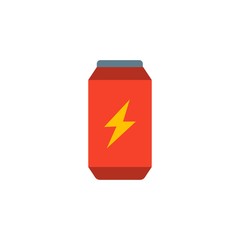 energy drink, beverage can flat vector icon. Modern simple isolated sign. Pixel perfect vector  illustration for logo, website, mobile app and other designs