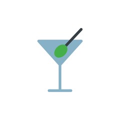 martini glass, alcohol drink flat vector icon. Modern simple isolated sign. Pixel perfect vector  illustration for logo, website, mobile app and other designs