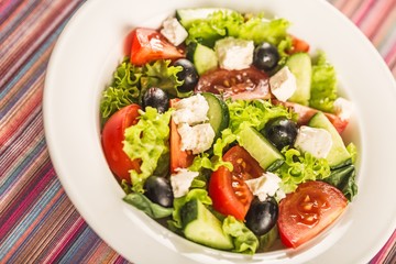 Fresh spring salad with vegetable
