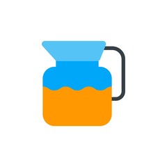 water jug, water gallon flat vector icon. Modern simple isolated sign. Pixel perfect vector  illustration for logo, website, mobile app and other designs